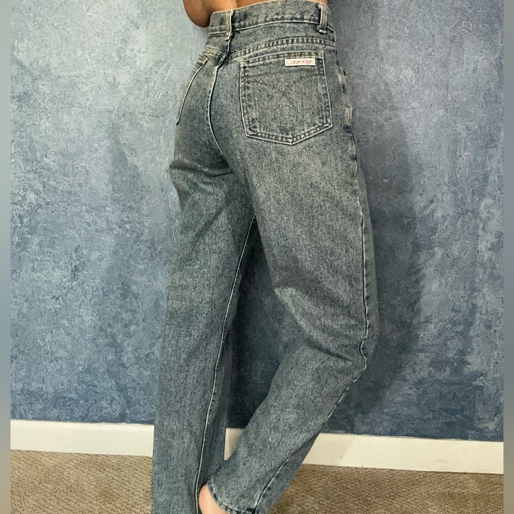 Calvin Klein Vintage High Rise Straight Leg Jeans